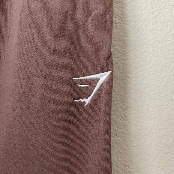 Gymshark Sweatpants Mens Small Brown Crest Joggers Training Workout Athletic Gym - Picture 9 of 12